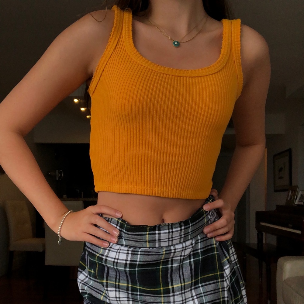 • Urban Outfitters Mustard Yellow Tank Top Cropped
